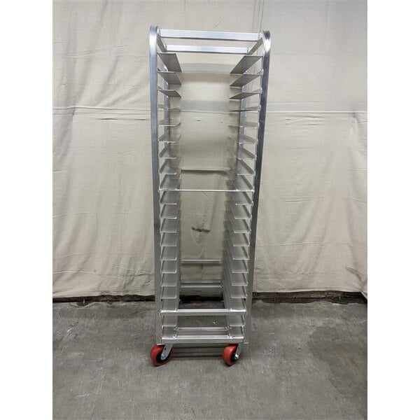 Scratch and Dent Channel 20-Pan Heavy-Duty Aluminum Steam Table / Bun Pan Rack AXD-UTR-20 - Assembled