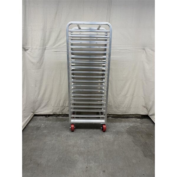 Scratch and Dent Channel 20-Pan Heavy-Duty Aluminum Steam Table / Bun Pan Rack AXD-UTR-20 - Assembled