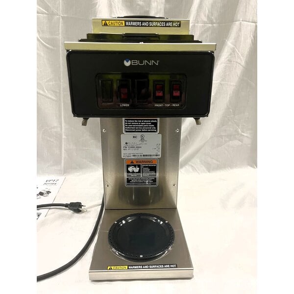 Scratch and Dent Bunn 13300.0004 VP17-3 Low Profile Pourover Coffee Brewer with 3 Warmers