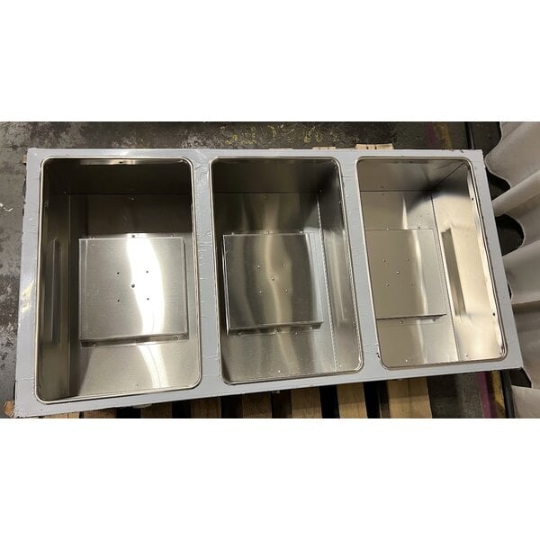 Scratch and Dent ServIt GST-3WE-LP Three Pan Open Well Liquid Propane Steam Table with Undershelf - 10,500 BTU