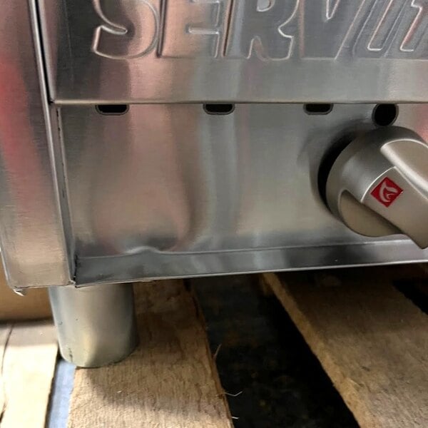 Scratch and Dent ServIt GST-3WE-LP Three Pan Open Well Liquid Propane Steam Table with Undershelf - 10,500 BTU
