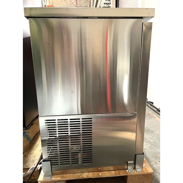 Scratch and Dent Avantco UBB-48G-HC-S 48" Stainless Steel Counter Height Narrow Glass Door Back Bar Refrigerator with LED Lighting