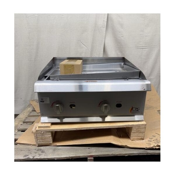 Scratch and Dent Cooking Performance Group CR-CPG-24-NL 24" Gas Countertop Radiant Charbroiler - 80,000 BTU