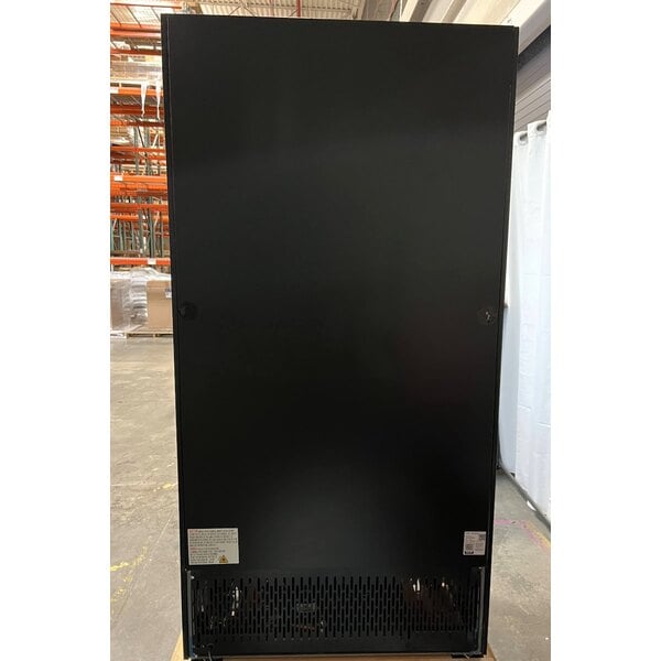 Scratch and Dent Avantco GDS-33-HCB 40" Black Sliding Glass Door Merchandiser Refrigerator with LED Lighting