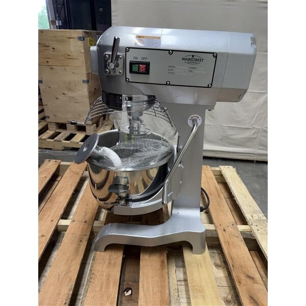 Scratch and Dent MainStreet Equipment CMIX20 20 Qt. Planetary Stand Mixer with Guard & Standard Accessories - 120V, 1 1/2 hp