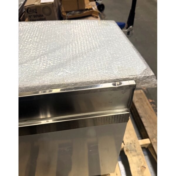 Scratch and Dent Advance Tabco CRD-2BM Stainless Steel Drainboard Storage Cabinet with Open Front and Mid-Shelf - 24" x 21"