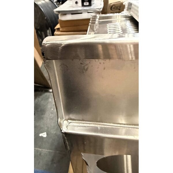 Scratch and Dent Advance Tabco CRD-2BM Stainless Steel Drainboard Storage Cabinet with Open Front and Mid-Shelf - 24" x 21"