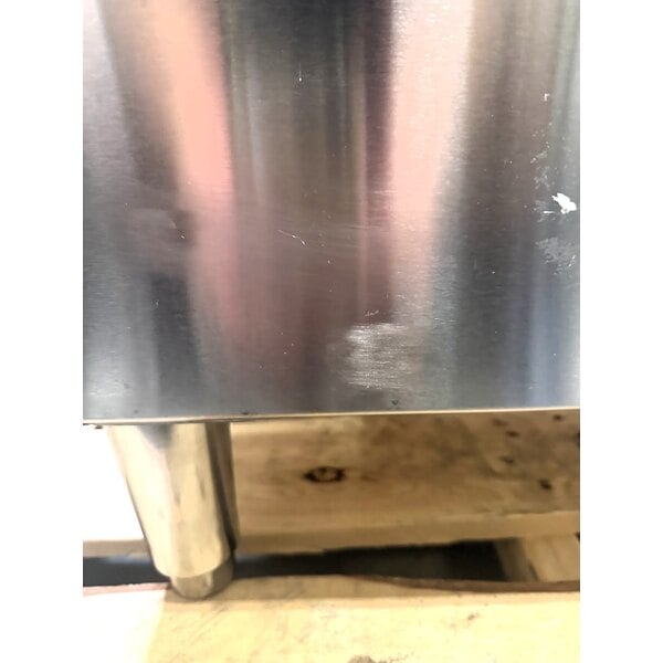Scratch and Dent Advance Tabco CRD-2BM Stainless Steel Drainboard Storage Cabinet with Open Front and Mid-Shelf - 24" x 21"
