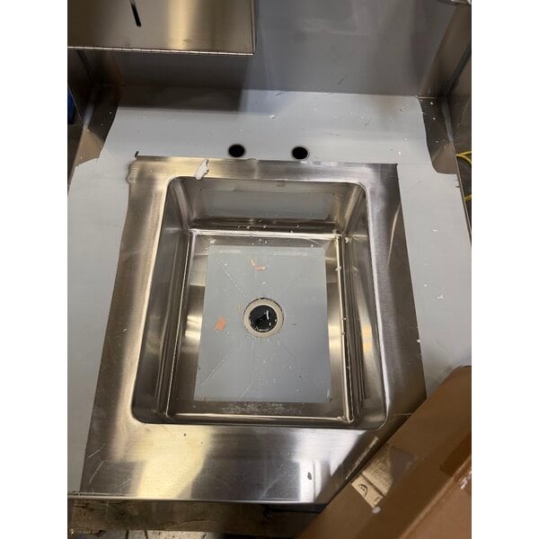 Scratch and Dent Regency Space Saver Single Bowl Hot and Cold Portable Hand Sink Cart
