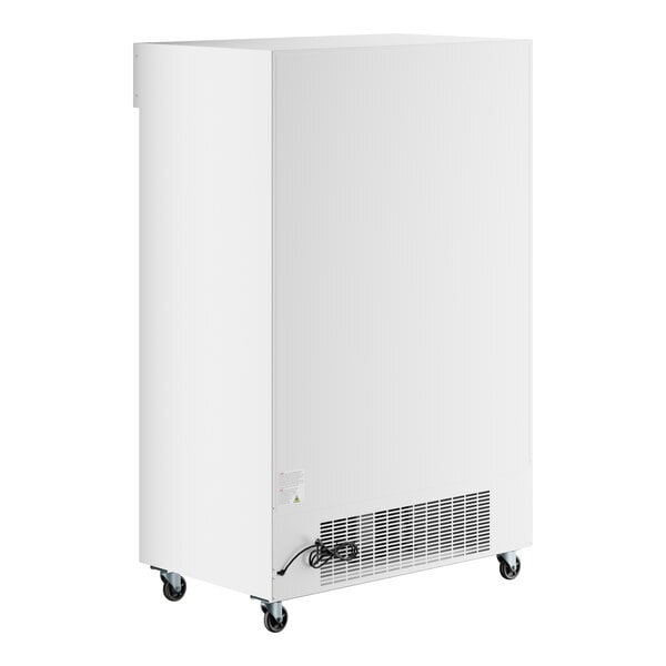 Scratch and Dent Avantco GDS-47-HC 53 1/8" White Sliding Glass Door Merchandiser Refrigerator with LED Lighting