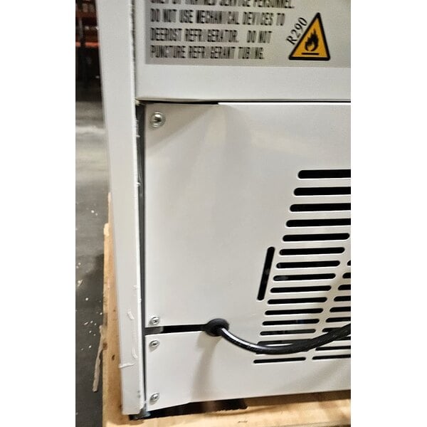 Scratch and Dent Avantco GDS-47-HC 53 1/8" White Sliding Glass Door Merchandiser Refrigerator with LED Lighting