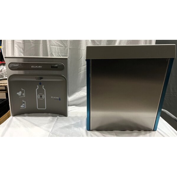 Scratch and Dent Zurn Elkay LZ8WSSSMC EZH2O Stainless Steel 8 GPH Filtered Bottle Filling Station with Touchless Sensor Activation - 115V - Chilled