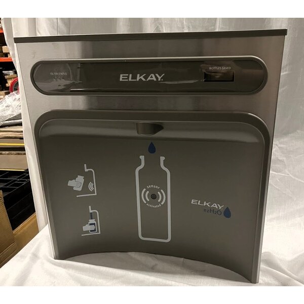 Scratch and Dent Zurn Elkay LZ8WSSSMC EZH2O Stainless Steel 8 GPH Filtered Bottle Filling Station with Touchless Sensor Activation - 115V - Chilled