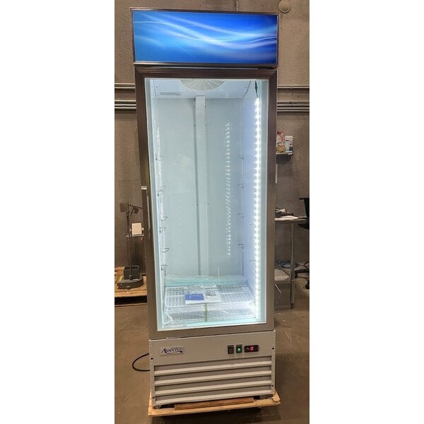 Scratch and Dent Avantco GDC-12F-HC 27" White Swing Glass Door Merchandiser Freezer with LED Lighting