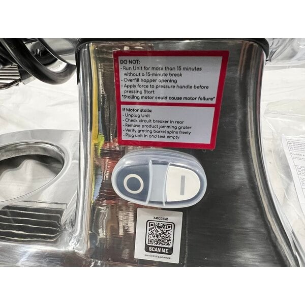 Scratch and Dent Estella CG1NB 2.5 lb. Per Minute Electric Hard Cheese Grater - 110V, 1 hp