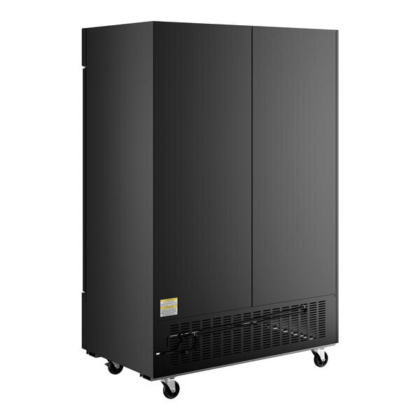 Scratch and Dent Avantco GD-ICE-49F 53" Black Indoor Glass Door Ice Merchandiser