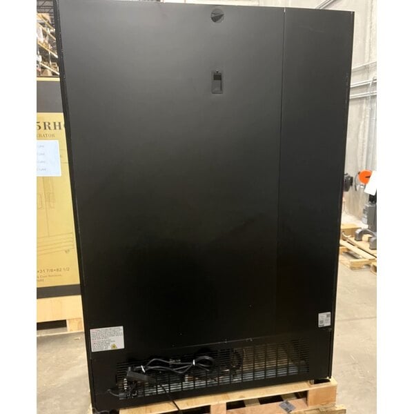 Scratch and Dent Avantco GD-ICE-49F 53" Black Indoor Glass Door Ice Merchandiser