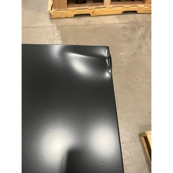 Scratch and Dent True TBB24-48-2G-Z1-BST-B-1 48 1/8" Black Underbar Glass Door Narrow Back Bar Refrigerator with Black Underbar Sub Top and LED Lighting