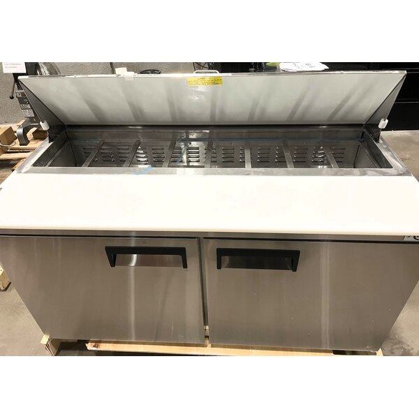 Scratch and Dent Avantco APT-60-HC 60" 2 Door Refrigerated Sandwich Prep Table
