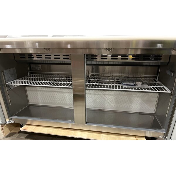 Scratch and Dent Avantco APT-60-HC 60" 2 Door Refrigerated Sandwich Prep Table