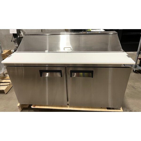 Scratch and Dent Avantco APT-60-HC 60" 2 Door Refrigerated Sandwich Prep Table