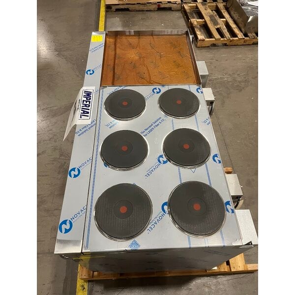 Scratch and Dent Imperial Range Pro Series IR-6-G24T-E-CC 60" Electric Range with 6 Plates, 24" Griddles, and 2 Convection Ovens - 240V, 3 Phase