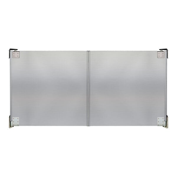 Scratch and Dent Curtron Service-Pro Cafe Door Series 20 Double Aluminum Swinging Traffic Door - 48" x 48" Door Opening