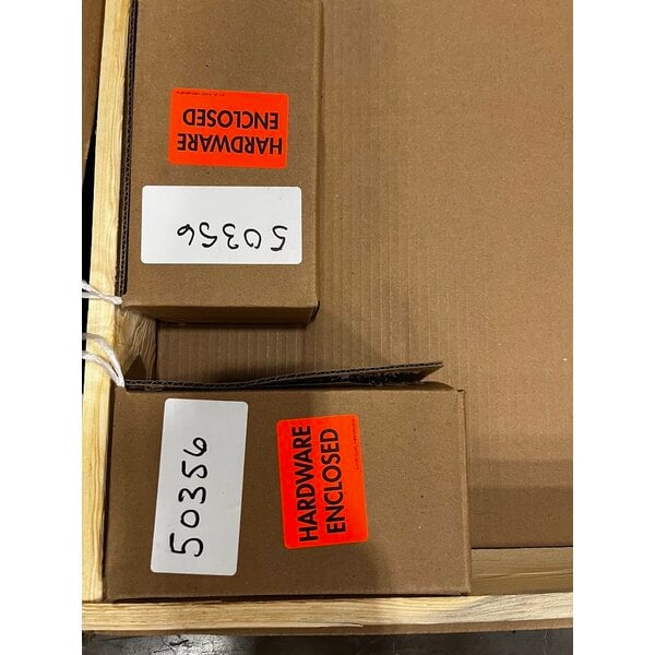 Scratch and Dent Curtron Service-Pro Cafe Door Series 20 Double Aluminum Swinging Traffic Door - 48" x 48" Door Opening