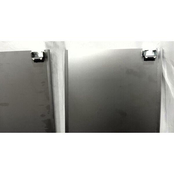 Scratch and Dent Curtron Service-Pro Cafe Door Series 20 Double Aluminum Swinging Traffic Door - 48" x 48" Door Opening