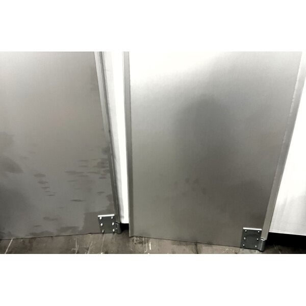 Scratch and Dent Curtron Service-Pro Cafe Door Series 20 Double Aluminum Swinging Traffic Door - 48" x 48" Door Opening