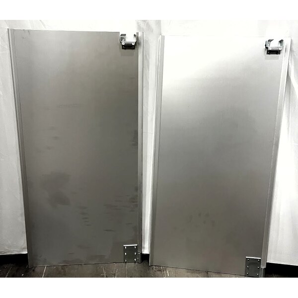 Scratch and Dent Curtron Service-Pro Cafe Door Series 20 Double Aluminum Swinging Traffic Door - 48" x 48" Door Opening