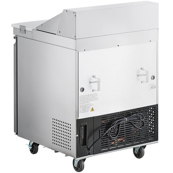 Scratch and Dent Avantco SS-PT-27-HC 27" 1 Door Stainless Steel Refrigerated Sandwich Prep Table