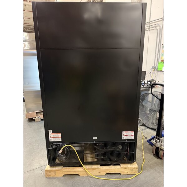 Scratch and Dent True GDM-41-HC-LD 47 1/8" Black Refrigerated Sliding Glass Door Merchandiser with LED Lighting