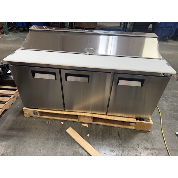 Scratch and Dent Avantco APT-71-HC 70" 3 Door Refrigerated Sandwich Prep Table
