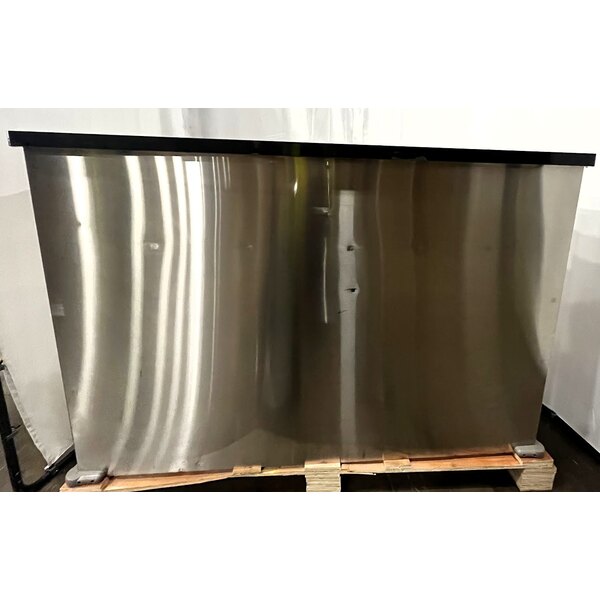 Scratch and Dent Regency 63" Basic Stainless Steel Portable Bar with Two Removable Speed Rails and Ice Bin