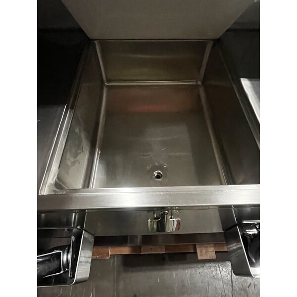 Scratch and Dent Regency 63" Basic Stainless Steel Portable Bar with Two Removable Speed Rails and Ice Bin