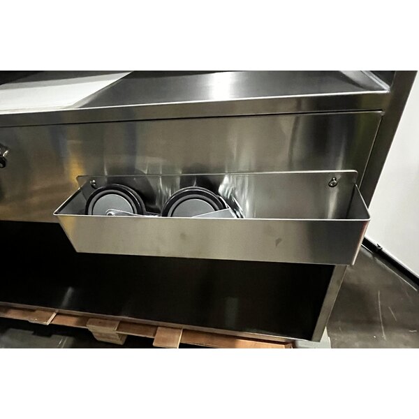 Scratch and Dent Regency 63" Basic Stainless Steel Portable Bar with Two Removable Speed Rails and Ice Bin