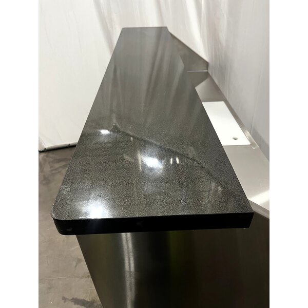 Scratch and Dent Regency 63" Basic Stainless Steel Portable Bar with Two Removable Speed Rails and Ice Bin