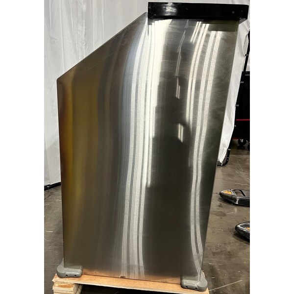 Scratch and Dent Regency 63" Basic Stainless Steel Portable Bar with Two Removable Speed Rails and Ice Bin