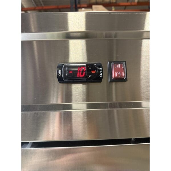 Scratch and Dent Avantco SS-3F-HC 81 5/16" Stainless Steel Solid Door Reach-In Freezer
