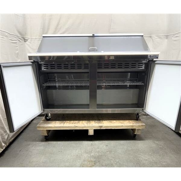 Scratch and Dent Avantco APT-60M-HC 60" 2 Door Mega Top Refrigerated Sandwich Prep Table