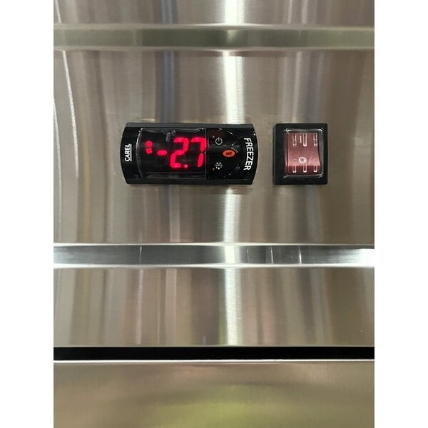 Scratch and Dent Avantco SS-3F-HC 81 5/16" Stainless Steel Solid Door Reach-In Freezer