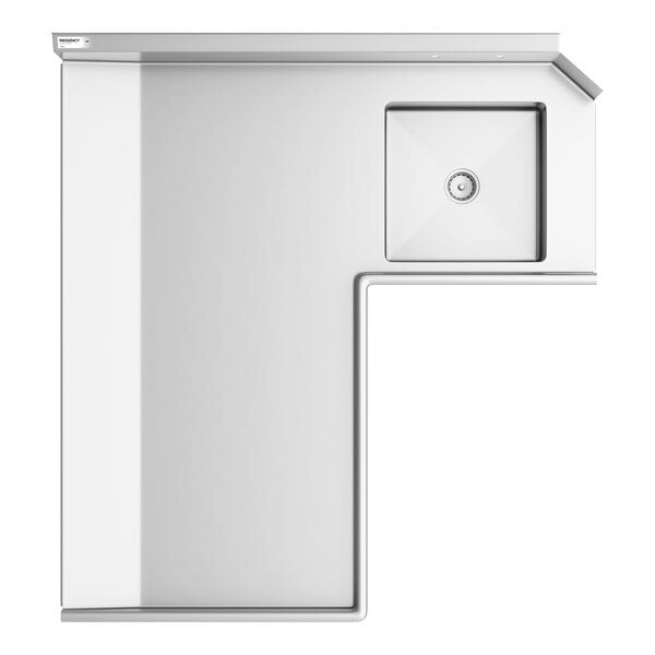 Scratch and Dent Regency 6' 16-Gauge Stainless Steel Soiled L-Shape Dishtable - Left Landing