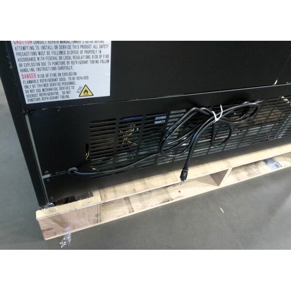 Scratch and Dent Avantco GDC-49-HC 53" Black Swing Glass Door Merchandiser Refrigerator with LED Lighting