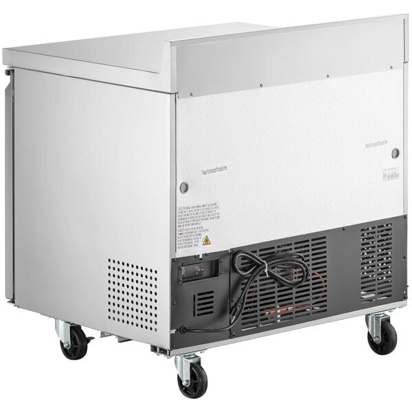 Scratch and Dent Avantco SS-WT-36F-HC 36" Two Door Worktop Freezer with 3 1/2" Backsplash
