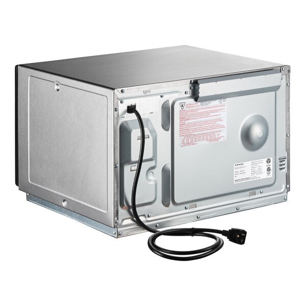 Scratch and Dent Amana RFS12TS Medium Duty Stainless Steel Commercial Microwave with Push Button Controls - 120V, 1,200W