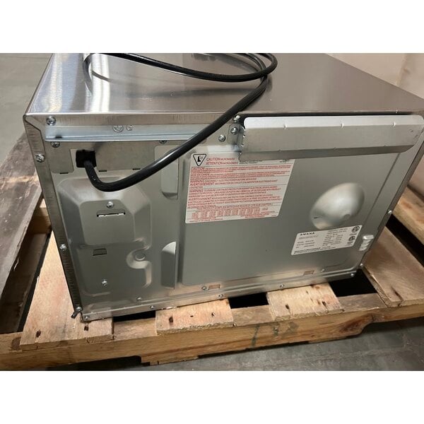 Scratch and Dent Amana RFS12TS Medium Duty Stainless Steel Commercial Microwave with Push Button Controls - 120V, 1,200W