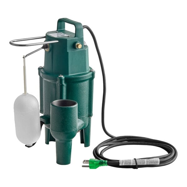 Scratch and Dent Zoeller 802-0001 Shark Series Submersible Grinder Pump with Vertical Float Switch and 2" NPT Discharge - 115V