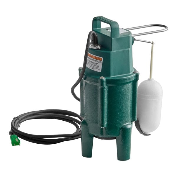 Scratch and Dent Zoeller 802-0001 Shark Series Submersible Grinder Pump with Vertical Float Switch and 2" NPT Discharge - 115V