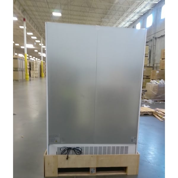 Scratch and Dent Avantco GDC-49-HC 53" White Swing Glass Door Merchandiser Refrigerator with LED Lighting